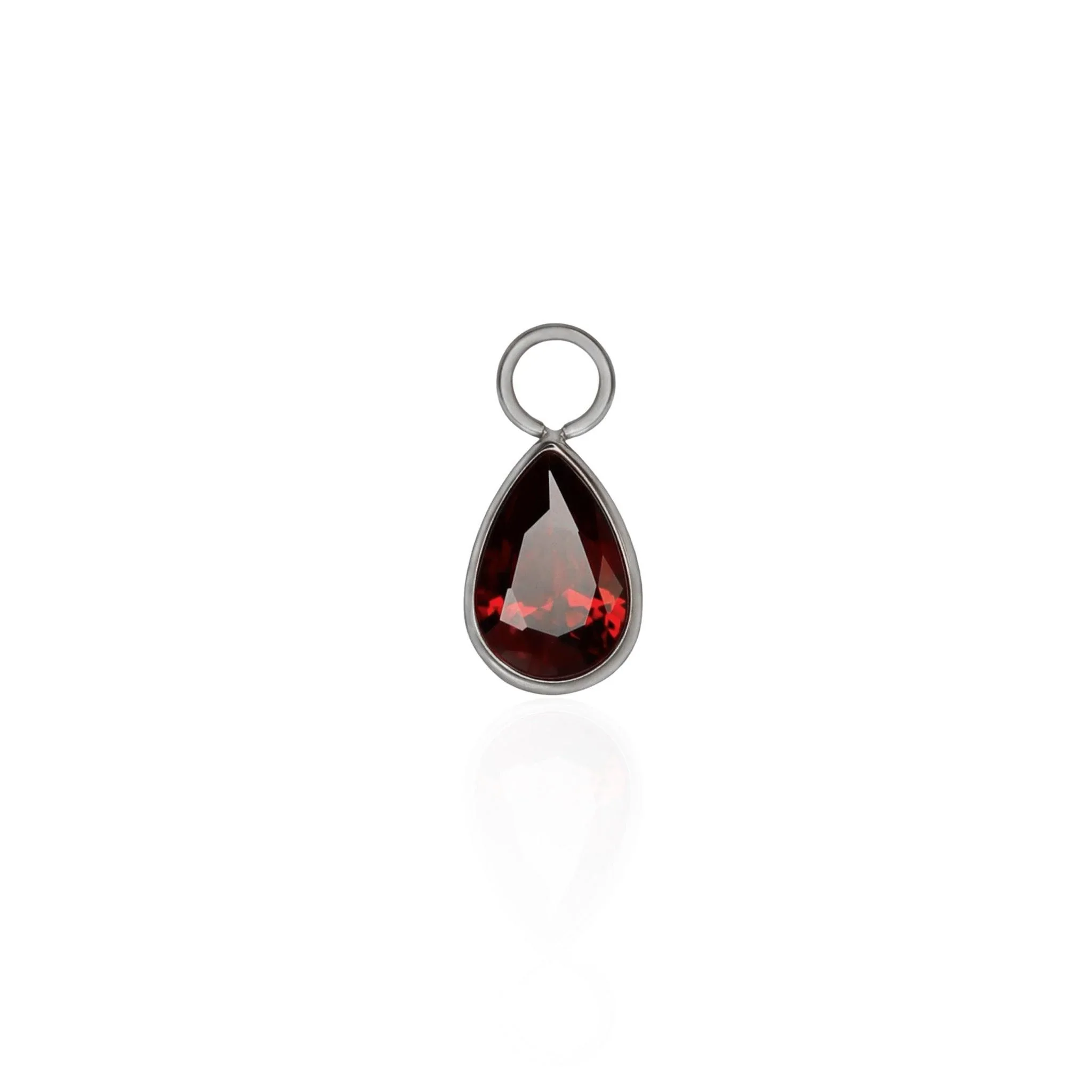 Blood Droplet Zirconia Hoop Charm - Image 4