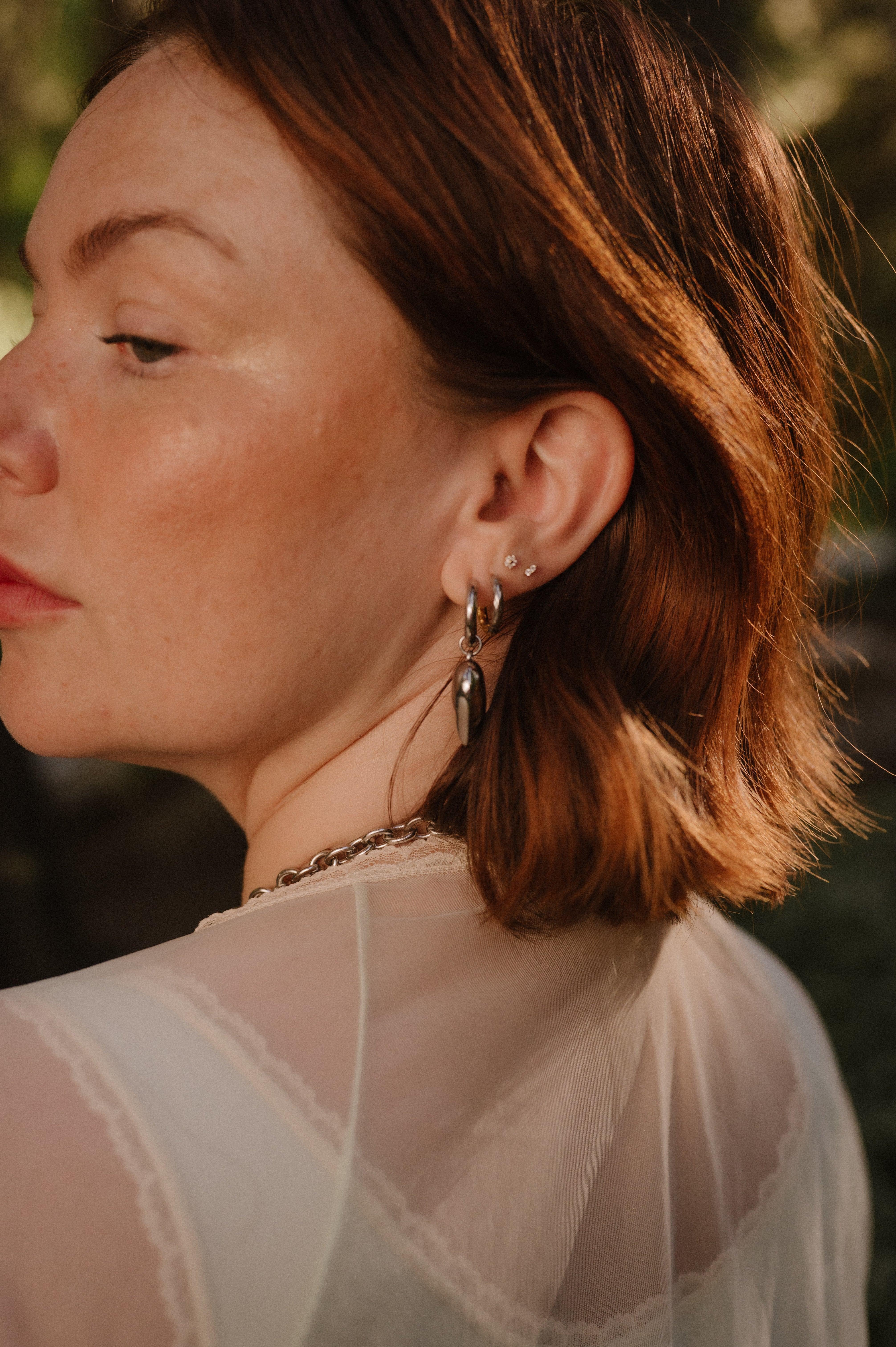 CZ Bloom Flat Back Stud - Image 5