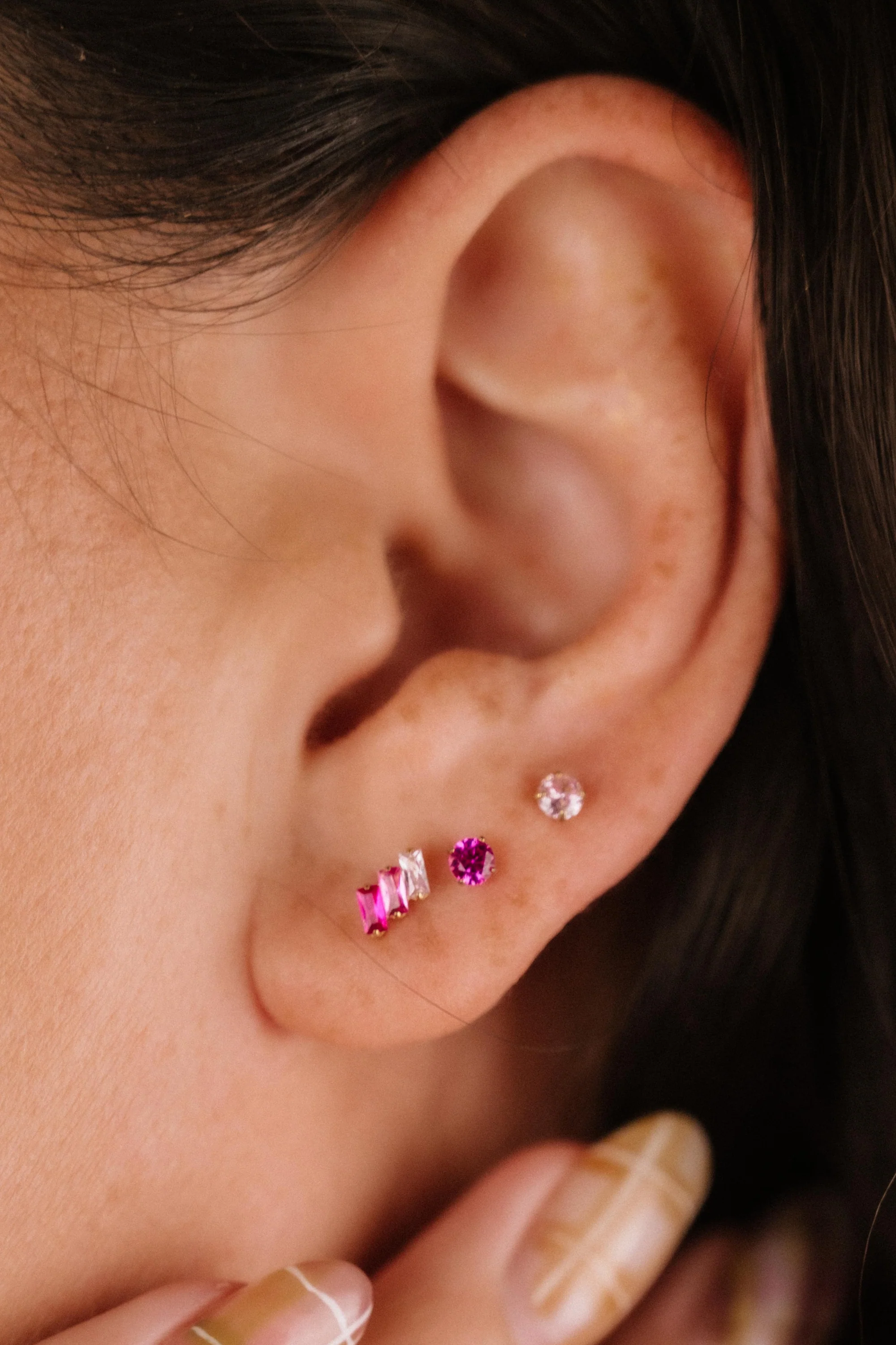 Drift Flat Back Stud - Pink - Image 4
