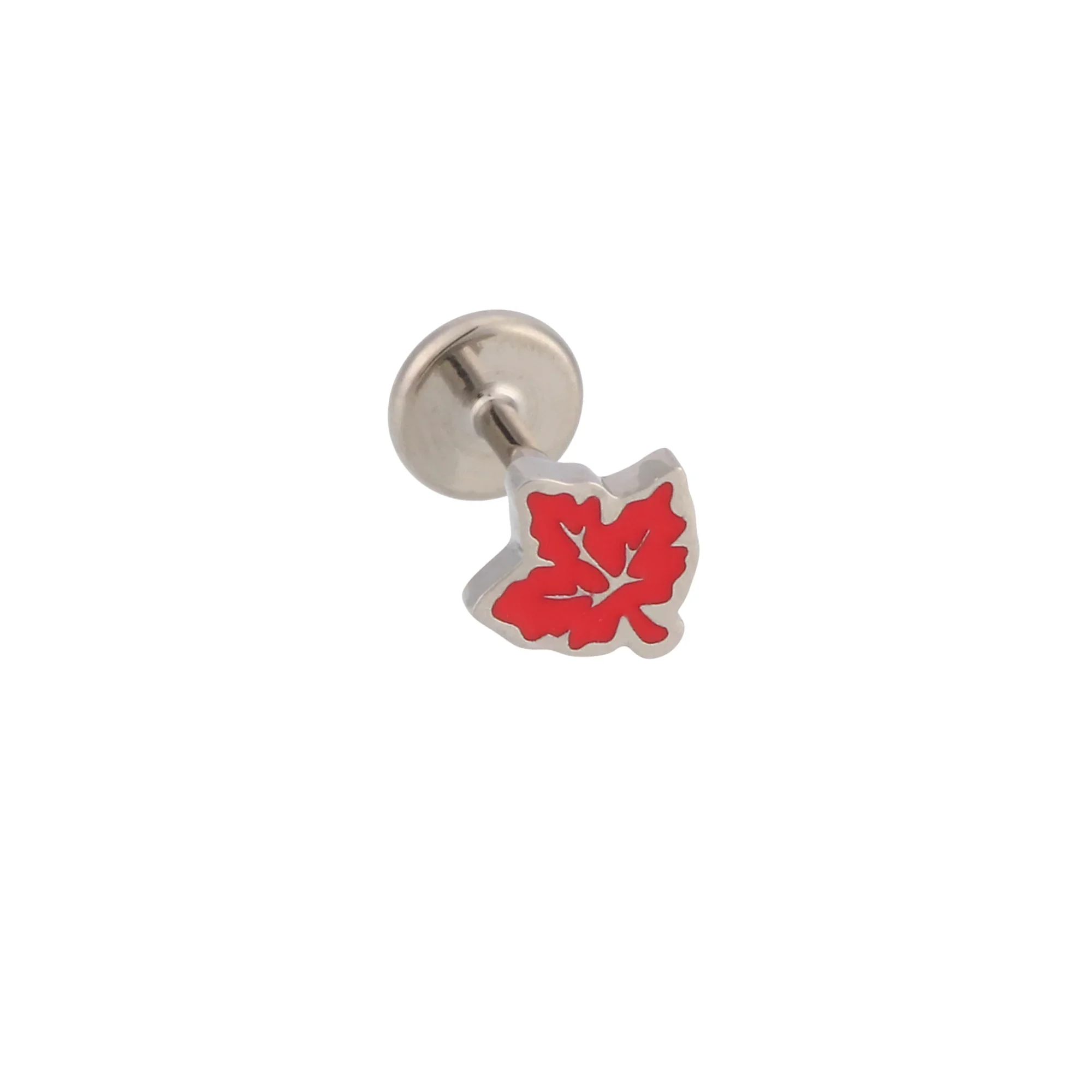 Fall Leaf Enamel Flat Back Stud - Red - Image 7