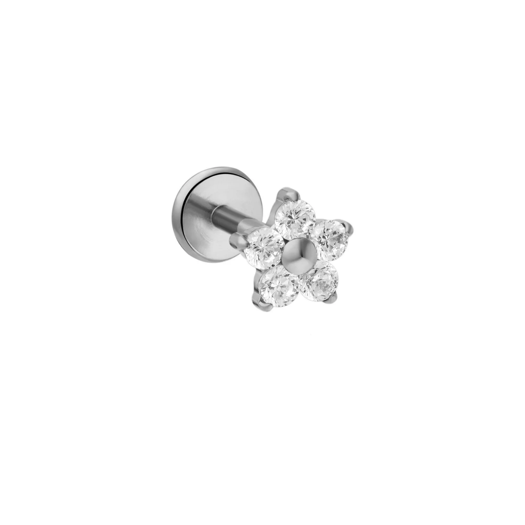 Icy Dahlia Flat Back Stud - Image 4